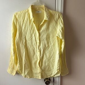 Uniqlo Yellow Linen Shirt